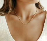 sierra winter gold femme script necklace