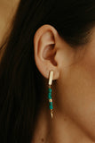 sierra winter gold vermeil turquoise beaded paloma earrings