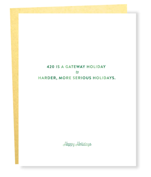 sapling press 420 holiday card