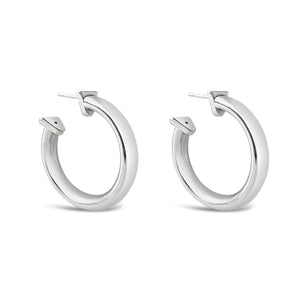 sterling silver hollow hoops