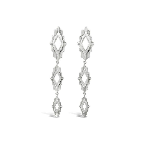 sierra winter sterling silver astra drop earrings