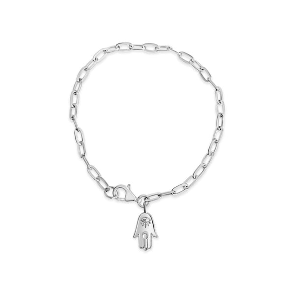 sierra winter sterling silver hamsa chain bracelet