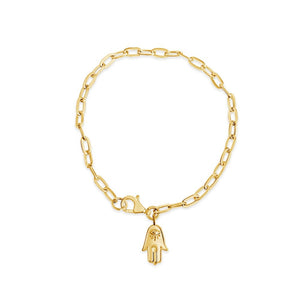 sierra winter gold vermeil hamsa chain bracelet