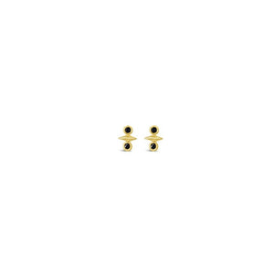 sierra winter gold vermeil black spinel atlas stud earrings