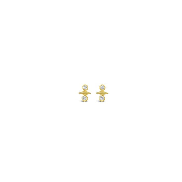 sierra winter gold vermeil white topaz atlas stud earrings