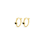 gold vermeil and black spinel huggie Happy Hour Hoop Earrings