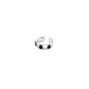 sterling silver and black spinel Wild Card Ear Cuff