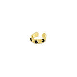 gold vermeil and black spinel Wild Card Ear Cuff