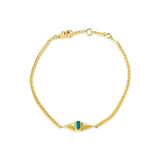 sierra winter turquoise gold vermeil chain femme bracelet