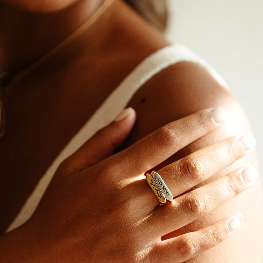 
                      
                        sierra winter gold vermeil fun mom band ring
                      
                    