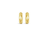 gold thick angled hoop earrings