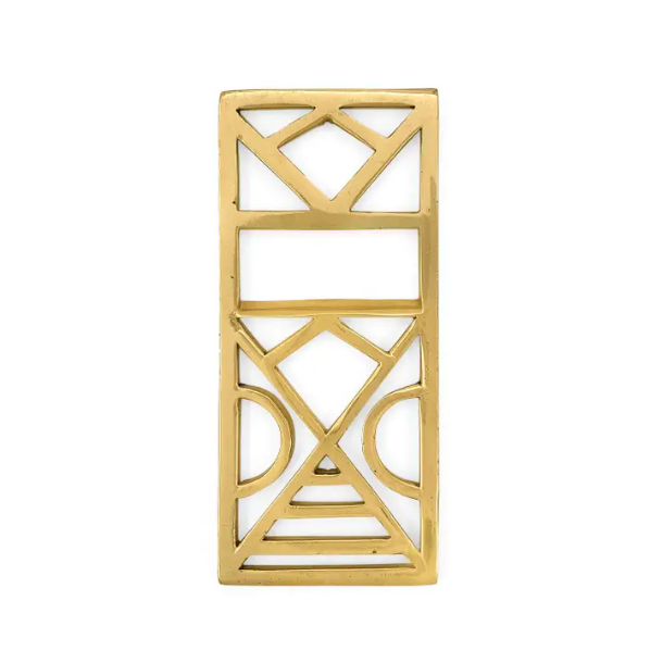 geometric solid brass bottle opener