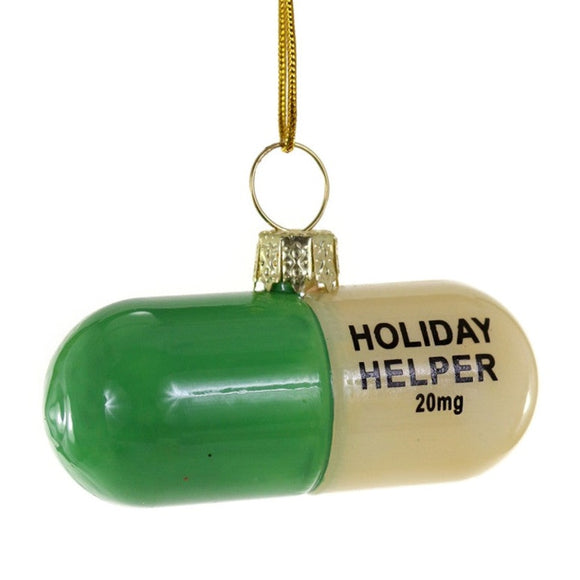 cody foster holiday helper pill ornament