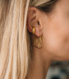 sierra winter gold vermeil honky tonk tassel hoop earrings