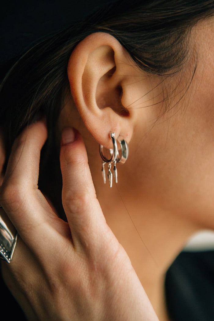 wildfire silver dangle hoops