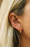 sierra winter gold turquoise prairie star earrings studs