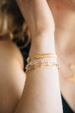 sierra winter gold chain hank bracelet