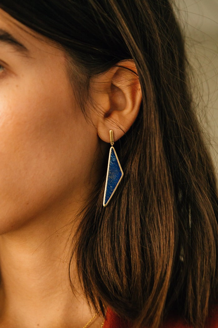 sierra winter lapis and gold vermeil Twilight Earrings