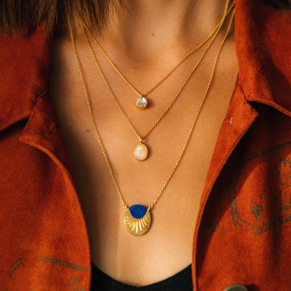 .5 carat diamond necklace yellow gold