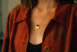 gold and lapis pendant necklace