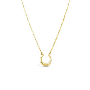 gold horseshoe luck necklace