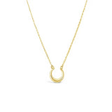 sierra winter dainty gold horseshoe lady luck necklace