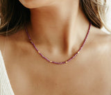 sierra winter liza ruby beaded chain necklace