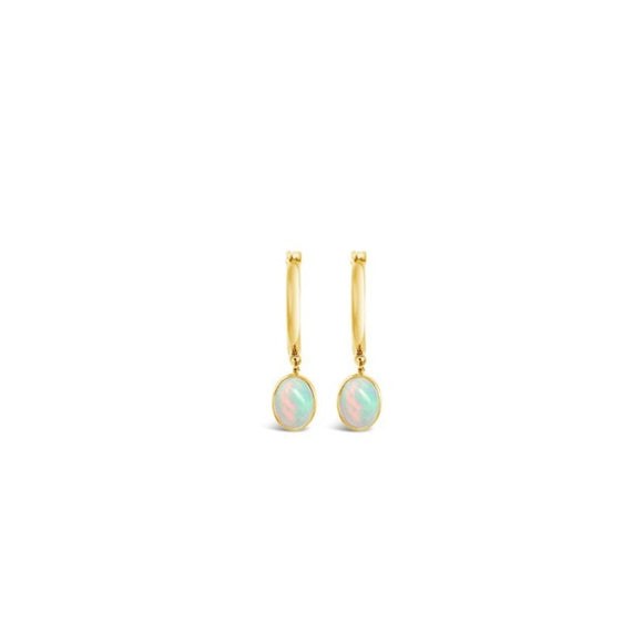 sierra winter jewelry opal moonflower drop hoop earrings
