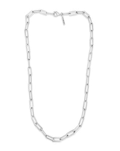 the hank silver paperclip link chain necklace