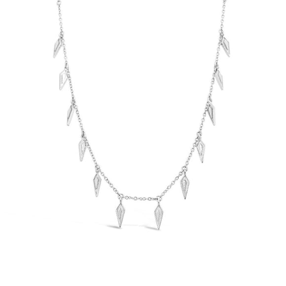 sierra winter dainty silver wildfire necklace
