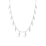 dainty silver kite necklace