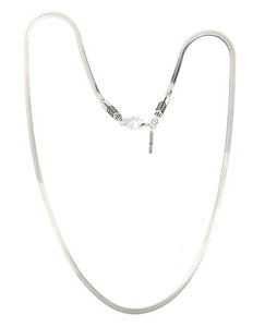 sleek silver snake chain necklace