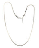 sleek silver snake chain necklace