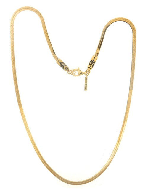 sleek gold snake chain necklace