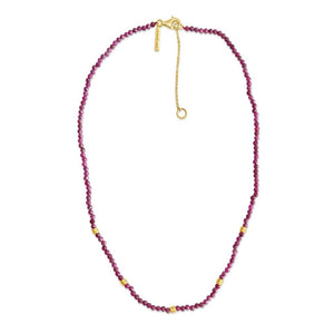sierra winter liza ruby beaded chain necklace