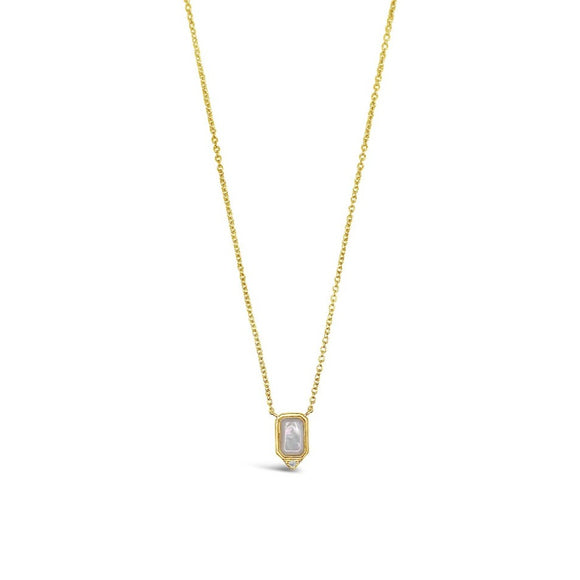 Sierra Winter Melody mother of pearl and gold vermeil dainty necklace