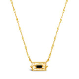 gold vermeil and black spinel Sunbeam Necklace
