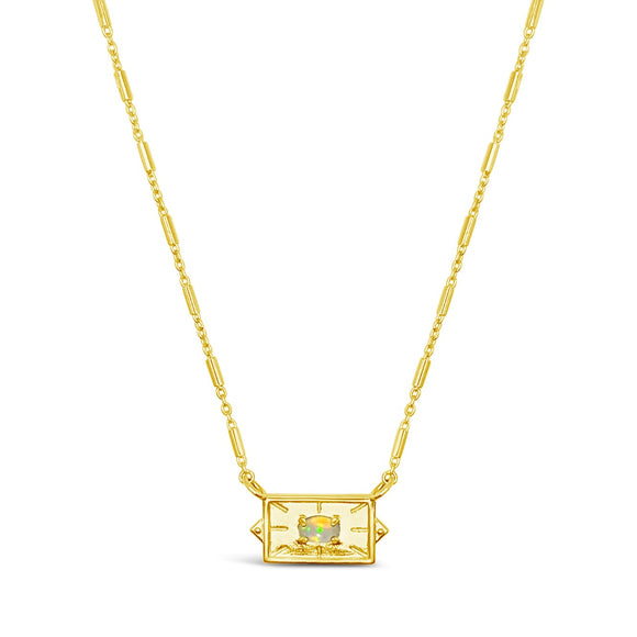 gold vermeil & opal Sunbeam Necklace