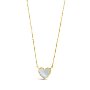 gold vermeil and mother of pearl heart pendant Lovestruck Necklace