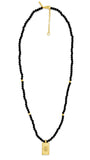 black agate and gold vermeil beaded Cheyenne Necklace
