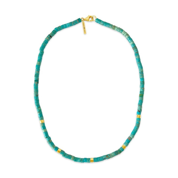 sierra winter turquoise gold vermeil beaded paloma necklace