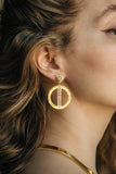 Sierra Winter Bluestem Gold & Opal Statement Earrings