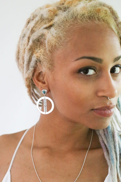 
                      
                        Sierra Winter Bluestem Silver & Turquoise Statement Earrings
                      
                    