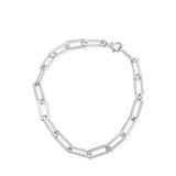 sterling silver link chain bracelet