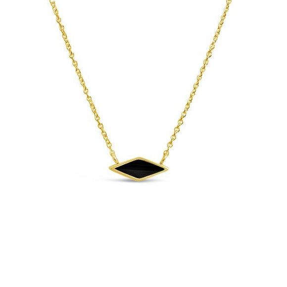 black onyx gold sahara necklace