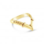 gold angled stacking ring