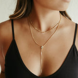 sierra winter gold vermeil and black spinel stardust box chain necklace
