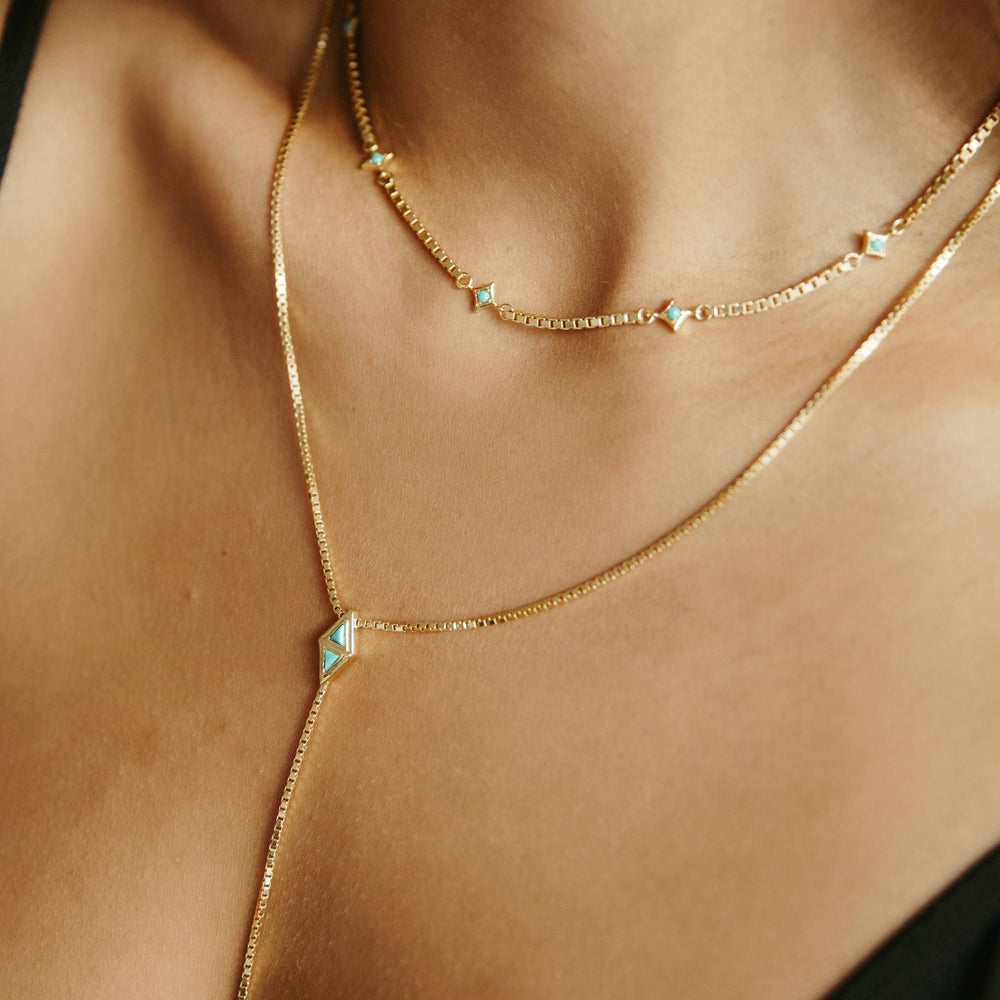 
                      
                        sierra winter gold vermeil and turquoise stardust box chain necklace
                      
                    