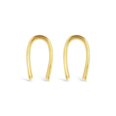 gold horseshoe earrings