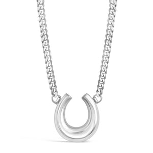 sierra winter silver easy rider horseshoe chain necklace